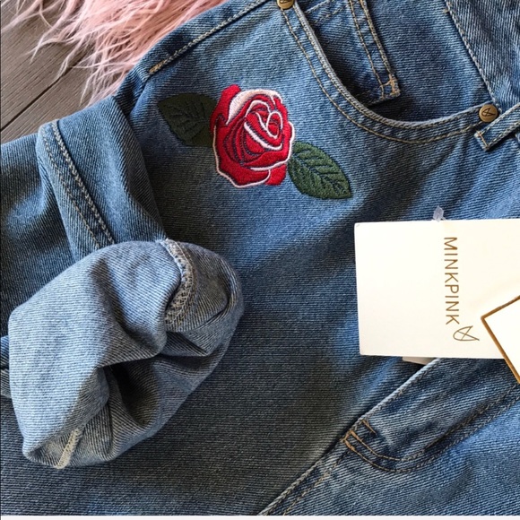 NWT👖Minkpink embroidery jeans - Picture 6 of 7